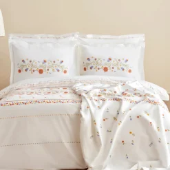 Karaca Bettwäsche-Home Clarice 100% Baumwolle Doppelbett Duvet-Pike Set Multicolor Multıfarben