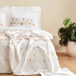 Karaca Bettwäsche-Home Clarice 100% Baumwolle Doppelbett Duvet-Pike Set Multicolor Multıfarben