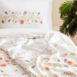 Karaca Bettwäsche-Home Clarice 100% Baumwolle Doppelbett Duvet-Pike Set Multicolor Multıfarben