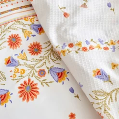 Karaca Bettwäsche-Home Clarice 100% Baumwolle Doppelbett Duvet-Pike Set Multicolor Multıfarben