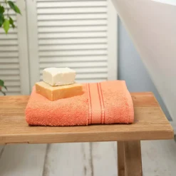 Karaca Handtücher-Home Daily Soft Badetuch, 100% Baumwolle, Fliese Terrakotta01