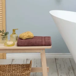 Karaca Handtücher-Home Daily Soft Braun 100% Baumwolle Handtuch 70x140 cm Braun01