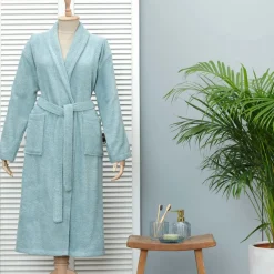 Karaca Bademantel-Home Daily Soft Frau Bademantel, 100% Baumwolle, Petrol, S/M Benzın