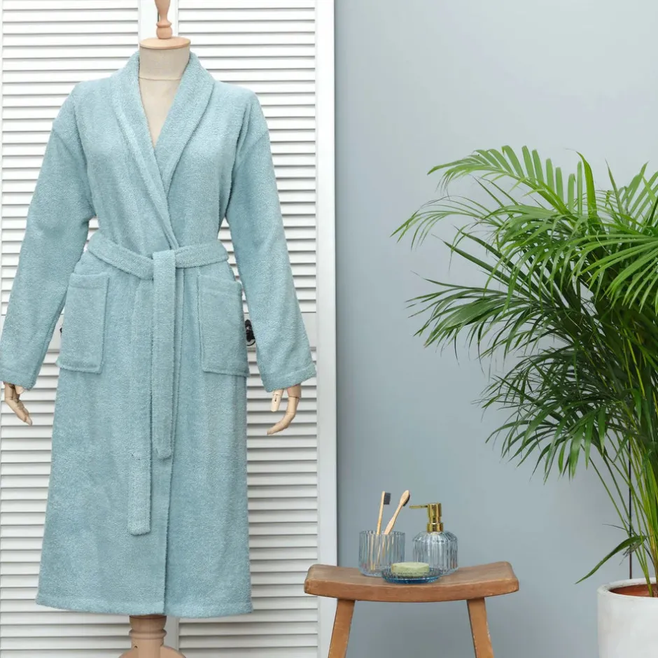Karaca Bademantel-Home Daily Soft Frau Bademantel, 100% Baumwolle, Petrol, S/M Benzın