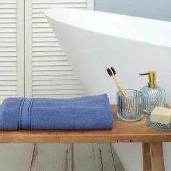 Karaca Handtücher-Home Daily Soft Indigo 100% Baumwolle Handtuch 70x140 cm Indıgo