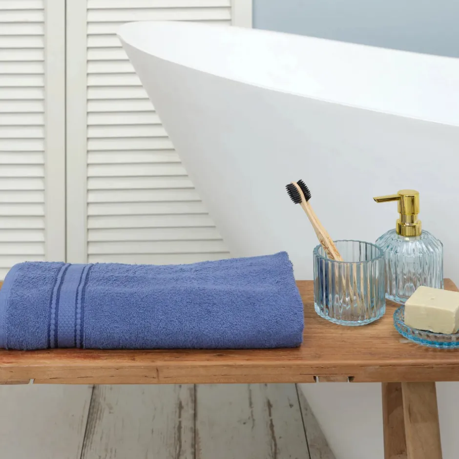 Karaca Handtücher-Home Daily Soft Indigo 100% Baumwolle Handtuch 70x140 cm Indıgo