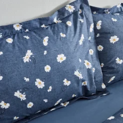 Karaca Bettwäsche-Home Daisy 100% Baumwolle Einzel Bettbezug Set Indigo Indıgo
