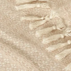 Karaca Bettüberwürfe Set-Home Destina Beige Doppel-Mehrzweckdecke Beıge01