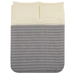 Karaca Tagesdecke Set|Bettüberwürfe Set-Home Destina Marineblau Bettdecke für zwei Personen Grau02