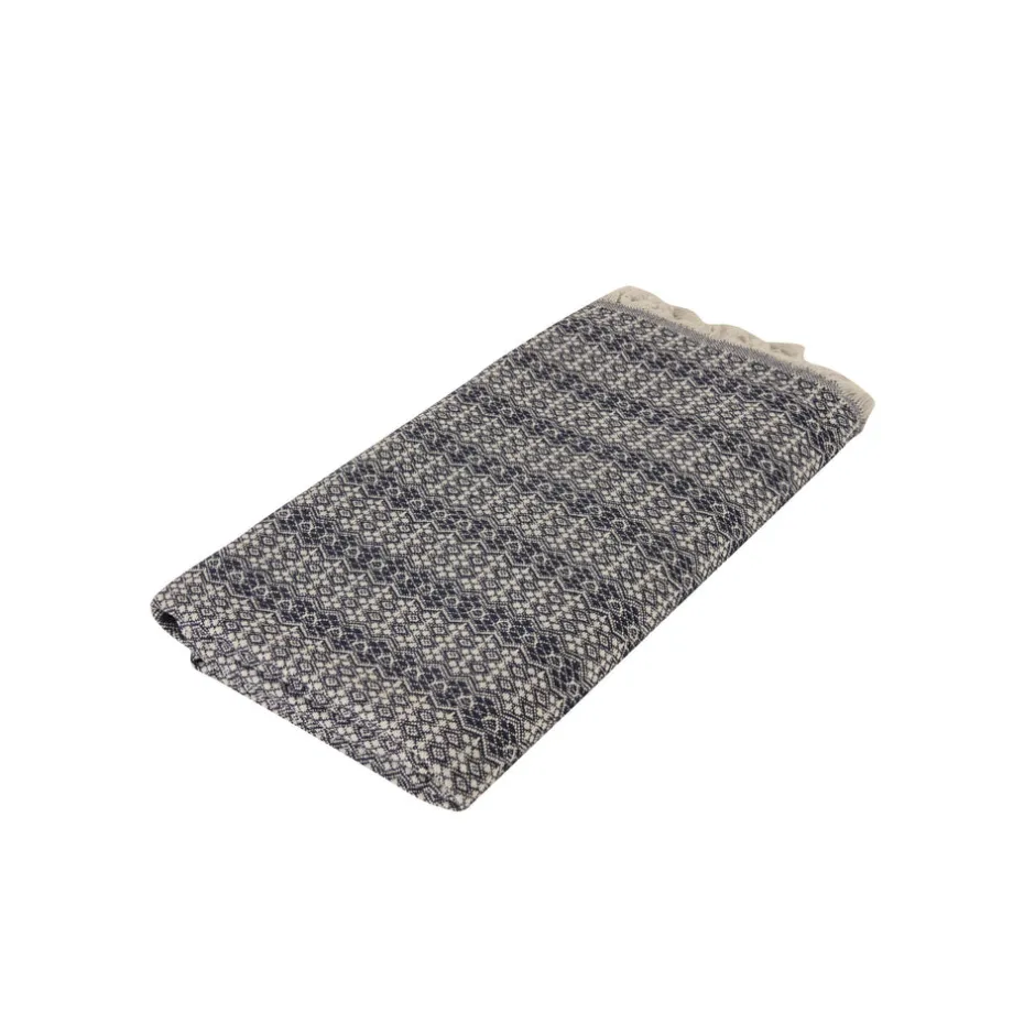 Karaca Tagesdecke Set|Bettüberwürfe Set-Home Destina Marineblau Bettdecke für zwei Personen Grau02