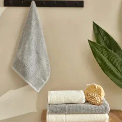Karaca Handtücher-Home Doana hamam-set offwhite-grau Grau02