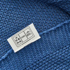 Karaca Decken-Home Dunkelblau Strickdecke Öko-Tex Zertifiziert Blau01