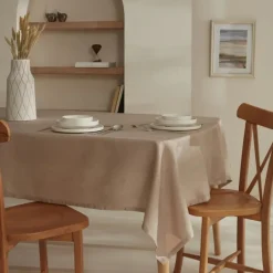 Karaca Tischdecken-Home Elizabeth Tischdecke Beige, 140 x 200 cm Bej