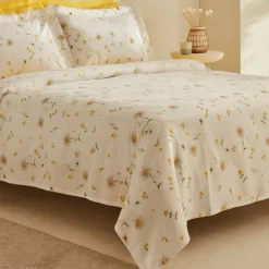 Karaca Bettüberwürfe Set-Home Emma 100% Baumwolle Doppelbett-Pike-Set Gelb