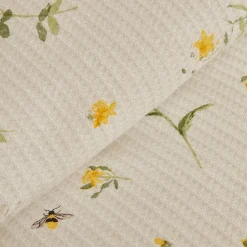 Karaca Bettüberwürfe Set-Home Emma 100% Baumwolle Doppelbett-Pike-Set Gelb