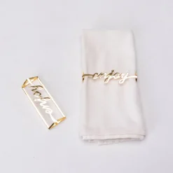 Karaca Serviette & Serviettenhalter-Home Enjoy 2 Teilig Serviettenring Gold