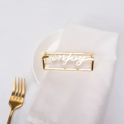 Karaca Serviette & Serviettenhalter-Home Enjoy 2 Teilig Serviettenring Gold