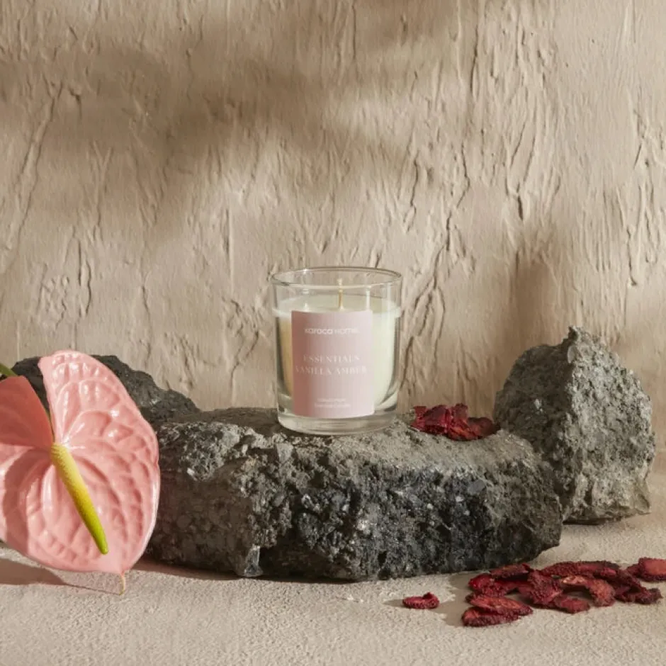 Karaca Kerzenständer-Home Essentials Vanilla Amber Duftkerze Staubıge Rose