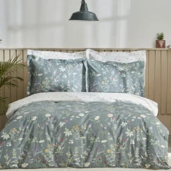 Karaca Bettwäsche-Home Evergreen Doppeltes Bettbezugsset, Grün Grün01