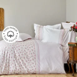 Karaca Bettwäsche-Home Glen Baumwolle Einzel Bettdeckenbezug Set Rosa Rosa01