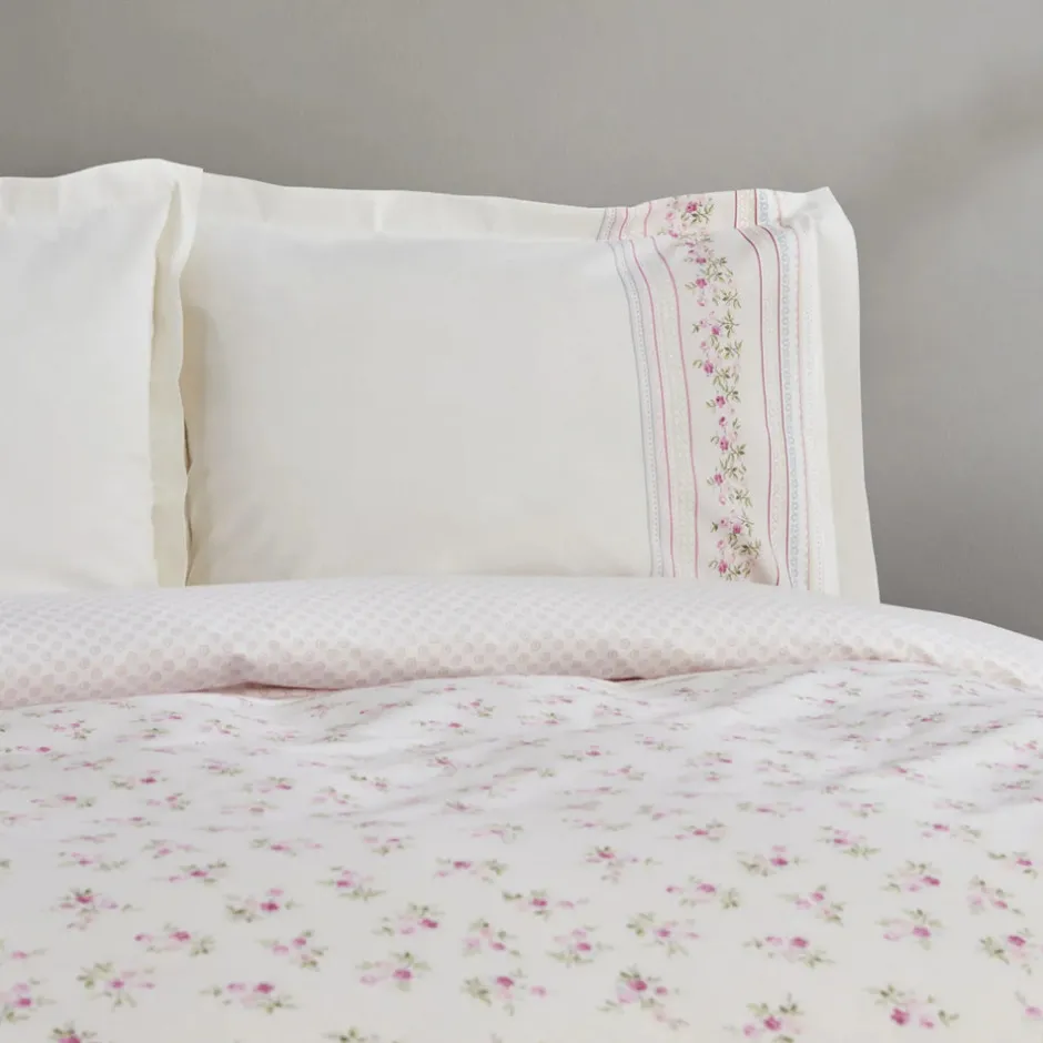 Karaca Bettwäsche-Home Glen Doppel Bettbezug Set, 100% Baumwolle, Rosa Rosa01