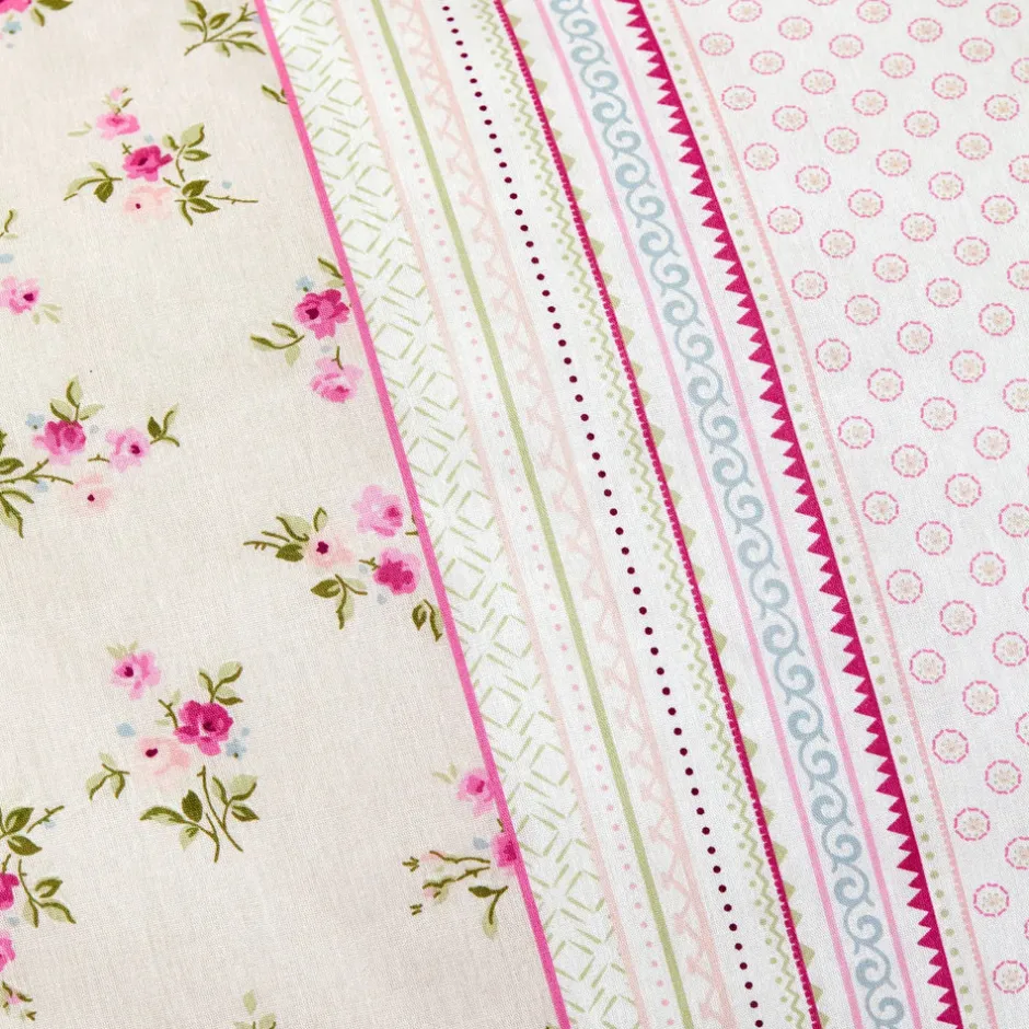 Karaca Bettwäsche-Home Glen Doppel Bettbezug Set, 100% Baumwolle, Rosa Rosa01