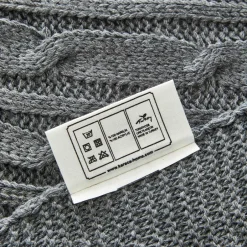 Karaca Decken-Home Grey Cable Knit Throw Öko-Tex Zertifiziert Grau02