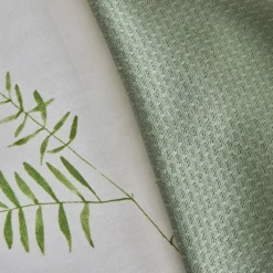 Karaca Bettwäsche-Home Herbal 100% Baumwolle Doppelbett Bettwäsche Set Weiß Weıß01