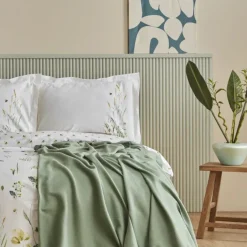 Karaca Bettwäsche-Home Herbal 100% Baumwolle Doppelbett Bettwäsche Set Weiß Weıß01