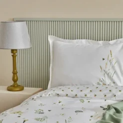 Karaca Bettwäsche-Home Herbal 100% Baumwolle Doppelbett Bettwäsche Set Weiß Weıß01