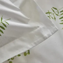 Karaca Bettwäsche-Home Herbal 100% Baumwolle Doppelbett Bettwäsche Set Weiß Weıß01
