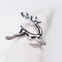 Karaca Serviette & Serviettenhalter-Home Hirsch Silber 2 Teilig Serviettenring Sılber