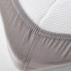 Karaca Bettlaken-Home Jersey Fitted Bed Sheet Grey 200x200 cm + 30 cm Öko-Tex Zertifiziert Grau02