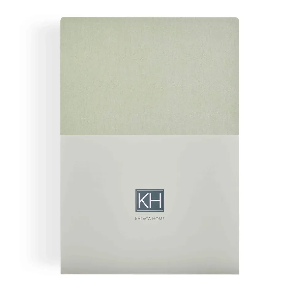 Karaca Bettlaken-Home Jersey Fitted Bettlaken Olivgrün (100x200 cm) Öko-Tex Zertifiziert Grün01
