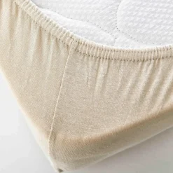 Karaca Bettlaken-Home Jersey Fitted Bed Sheet 120x200 cm + 30 cm Öko-Tex Zertifiziert Beıge01