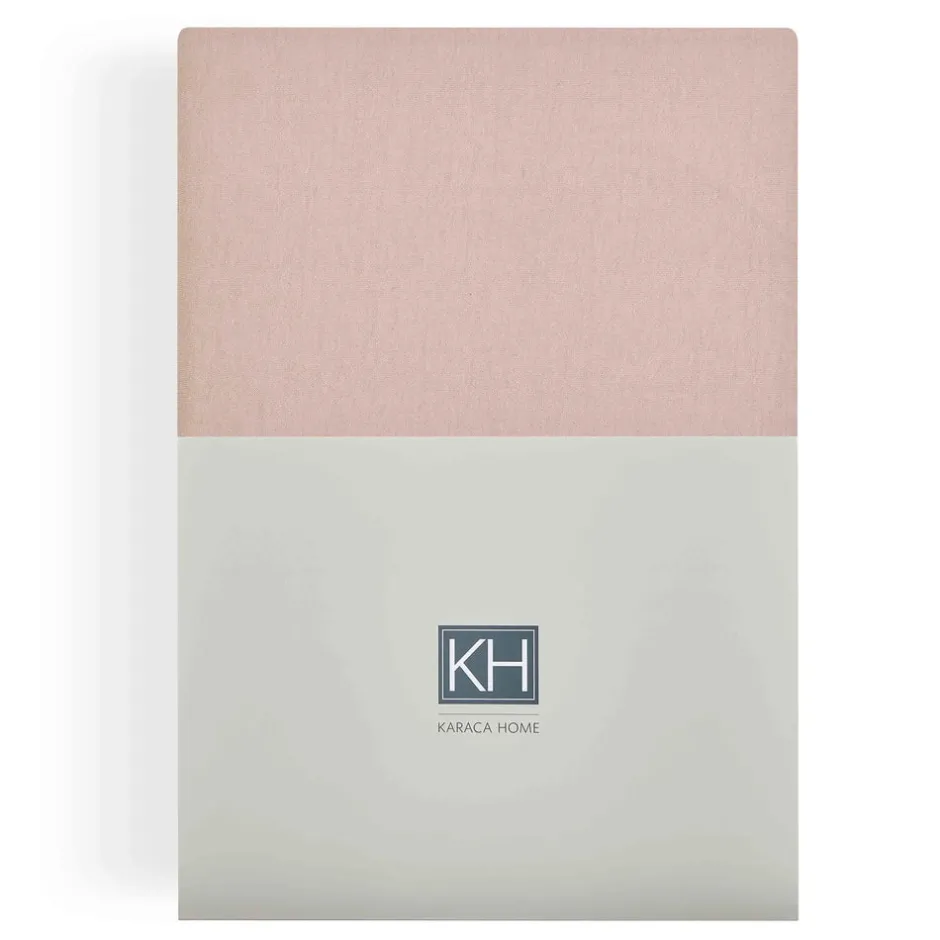 Karaca Bettlaken-Home Jersey Fitted Bed Sheet Salmon Pink 100x200 cm + 30 cm Öko-Tex Zertifiziert Somon