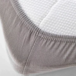 Karaca Bettlaken-Home Jersey Fitted Bed Sheet Grey 70x140 cm + 20 cm Öko-Tex Zertifiziert Grau02