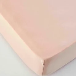 Karaca Bettlaken-Home Jersey Spannbettlaken Salmon Pink 90x200 cm + 30 cm- Öko-Tex zertifiziert Somon