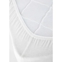 Karaca Bettlaken-Home Jersey Spannbetlaken weiß (140x200 cm) Öko-Tex zertifiziert Ecru01