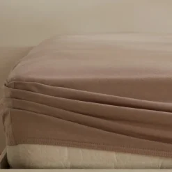 Karaca Bettlaken-Home Jersey Spannbettlaken, 100x200+30 cm, Beige Beıge
