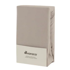 Karaca Bettlaken-Home Jersey Spannbettlaken, 100x200+30 cm, Grau