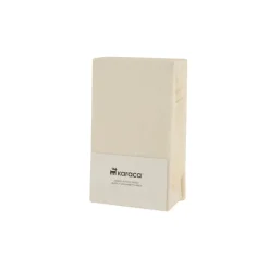 Karaca Bettlaken-Home Jersey Spannbettlaken, 160x200+30 cm, Creme