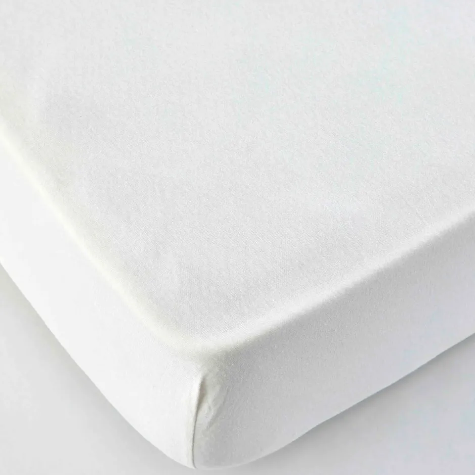 Karaca Matratzenschoner-Home Jersey Spannbetlaken weiß 90x200 cm + 30 cm Öko-Tex zertifiziert Ecru01