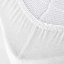 Karaca Matratzenschoner-Home Jersey Spannbetlaken weiß 90x200 cm + 30 cm Öko-Tex zertifiziert Ecru01