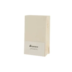 Karaca Bettlaken-Home Jersey Spannbettlaken, 140x200+30 cm, Creme