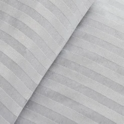Karaca Bettwäsche-Home Josef Satin Doppel-Bettbezug Set Gestreift Grau Grau02