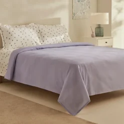 Karaca Tagesdecke Set-Home Joy Coastal 100% Baumwolle Doppelbettdecken-Set - Lila Lıla01