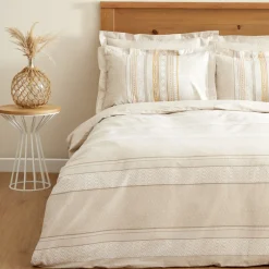 Karaca Bettwäsche-Home Keira 100% Baumwolle Bettwäsche-Set Beige Beıge01
