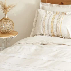 Karaca Bettwäsche-Home Keira 100% Baumwolle Bettwäsche-Set Beige Beıge01