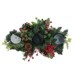 Karaca Kerzenständer-Home Kiefer dekoriert Kerzenständer 71 cm Grün01